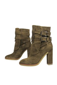 Current Boutique-Gianvito Rossi - Olive Suede Booties Sz 5.5 Fitted Sweater Dress, Booties For Women, Booties Outfit, Hello Fashion, Silver Heels, Tan Suede, Chunky Sweater, Shoes Booties, Fitted Sweater