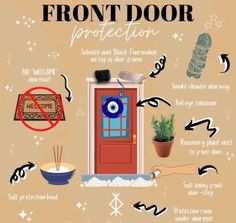 Front Door Protection, Witchy Items, Witchy House, Door Protection