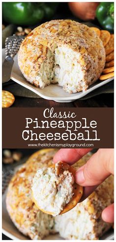 this classic pineapple cheeseball is the perfect appetizer to serve at any party