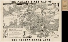 an old map shows the location of the panama times map of the pamma canal zone