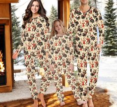 ✨Happy Holidays! Please note that items made and shipped from our China production facility will not arrive before Christmas. We recommend placing your order only if timing is not a concern. Thank you for your understanding!✨ Pagan Christmas Demon Krampus illustration PJ set, women pull over lounge pajamas, Rustic cabin Christmas gift, Holiday sleepwear long John 🌟 Product Description: Size: Mens S - 6XL           Women XS - 6XL           kids 3T to 16           ( Please measure to ensure sizes Winter Matching Sleepwear For Loungewear, Matching Winter Sleepwear For Loungewear, Winter Matching Sleepwear For Home, Matching Winter Sleepwear For Home, Matching Long Sleeve Winter Sleepwear, Long Sleeve Sleepwear For Christmas Lounging, Long Sleeve Christmas Loungewear, Christmas Long Sleeve Sleepwear For Lounging, Rustic Cabin Christmas