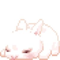 an image of a cat that is pixeled in the style of cross - stitch