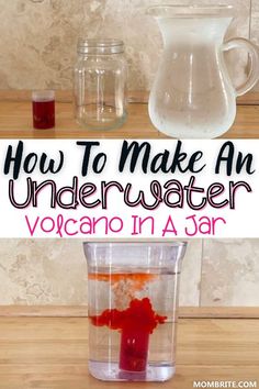 how to make an underwaterer vocano in a jar with text overlay