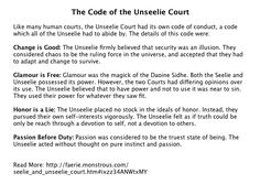 the code of the unelleite court like many human courts, the unelleite court is own to one of those