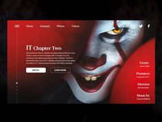 an image of a website page with clowns on it's face and the words it