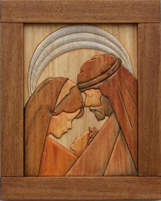 an image of a nativity scene in wood