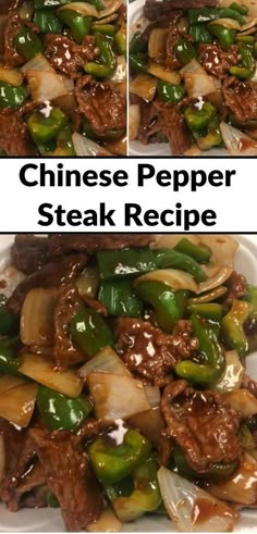 Pepper Steak Recipe Easy, Beef Top Sirloin Steak, Chinese Pepper Steak Recipe, Peper Steak, Chinese Beef Recipes, Chinese Pepper Steak, Pepper Steak Recipe, Top Sirloin, Homemade Chinese Food