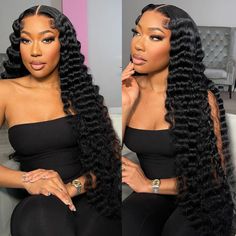 Product Details Brand Name Geeta Hair Hair Material 100% Human Hair From One Donor Hair Texture Loose Deep Wave Wig → Hair Color Natural Black Color Wig Density 150% 180% 250% Density Hair Size 12-36Inch Lasting For More than 1 year Lace Size 4x4/5x5 lace closure wig/13x4 lace front Lace Type HD Transparent Swiss Lace wig（🔥 Shop HD Lace wigs →） Hairline Lightly Pre-plucked Natural Hairline Wig Size Average Size (Head Circumference 21.5-22.5 Inch)ATTENTION:If you need a smaller or bigger cap, pl Natural Deep Wave Wig, Deep Wave Hairstyles Wig, Loose Deep Wave Hairstyles, Deep Wave Wig Styles, Closure Wig Hairstyles, Loose Deep Wave Wig, Deep Wave Lace Front Wig, Straight Hair Highlights, Deep Wave Wig