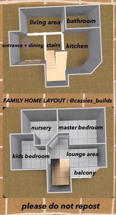 the floor plan for a house that is being built in an open area with no walls