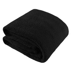 a black blanket folded on top of each other