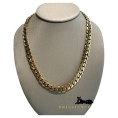 Cuban Link Chain 14k Yellow Gold 245.4 grams 0.5 inches wide 21 inches Can be polished upon request SOLID Gold Cuban Link Chain, Diamond Tennis Necklace, Hamsa Pendant, Cuban Link Chain Necklaces, Contemporary Pendant, Link Chain Necklace, Tennis Necklace, Modern Necklaces, Cuban Link Chain