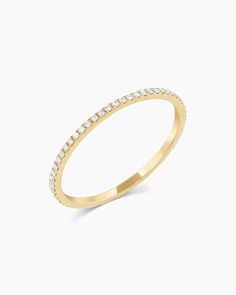 Diamond Bar Eternity Ring in 5 k Solid Gold, Women's by gorjana