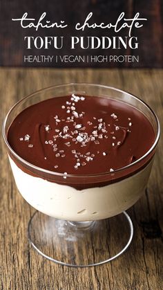 Healthy Tahini Pudding Mat Inspiration, Tofu Pudding, Creamy Pudding, Low Histamine, Jello Desserts, Chocolate Mousse Recipe, High Protein Vegan, Yummy Dessert