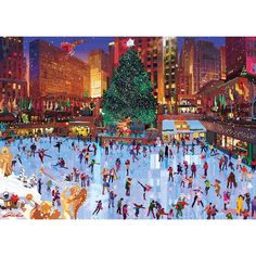 Ravensburger Ravensburger Rockefeller Center Joy 1000 Piece Puzzle Rockerfeller Christmas Tree, Tall Christmas Trees, Christmas Ice Skates, Grant Wood, Dante Gabriel Rossetti, Anne Geddes, Gil Elvgren, Holiday Puzzle, Ravensburger Puzzle