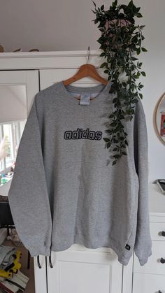 See the adidas for £32.00 on #VintedUK Adidas Sweatshirt, Grey Adidas, Outfits Ideas, Vintage Sweatshirt, Adidas, Sweatshirts