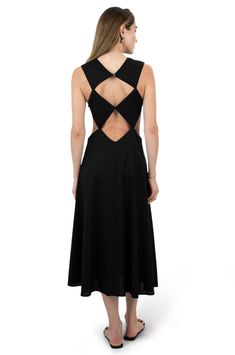 Open back diamond cut outs Black linen fabric Under lining skirt Side zipper closure and buttons Midi length High crew neck Black Linen Fabric, Diana Dress, Black Linen, Diamond Cut, Cut Outs, Linen Fabric, Midi Length, Side Zipper, Open Back