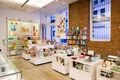 the inside of a children's book store with lots of books