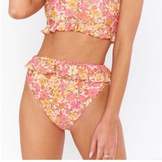 Pretty Poppy Bottoms Size Medium Nwt. Show Me Your Mumu, Show Me Your, Show Me, Orange Pink, Color Orange, Womens Swim, Pink And Orange, Size Medium, Orange