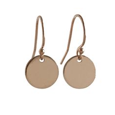 SUPER CUTE ALERT!! Warning, these earrings are dainty and sooooo cute! These earrings are perfect for the minimalist jewelry lover. Available in a smooth shiny version or a hammered version for extra sparkle. These earrings feature a small 14k rose gold filled disc on a 14k rose gold fill ear wire. The disc is about 1/3 inches, so very small. The total drop on these earrings is about .75 inches. Your new earrings will arrive in a gift box. Please feel free to email me with any questions. These e Nickel Free Rose Gold Circle Earrings, Nickel-free Rose Gold Circle Earrings, Rose Gold Round Earrings With Ear Wire, Dainty Round Disc Earrings For Everyday, Dainty Everyday Round Disc Earrings, Everyday Rose Gold Nickel-free Earrings, Everyday Rose Gold Dangle Earrings, Dot Earrings, Gold Dot