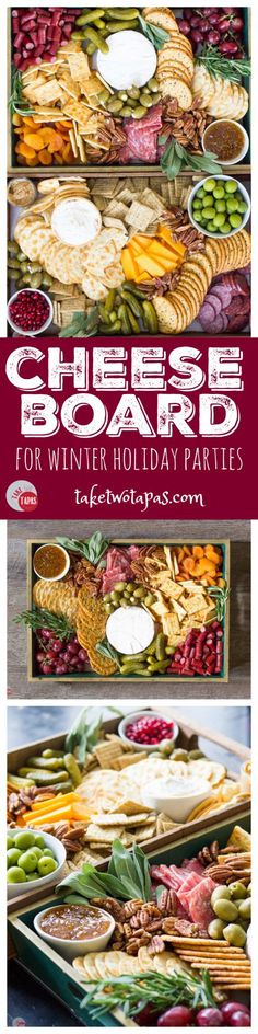 cheese board for winter holiday parties