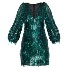 This dress is made on sequin elastic textile which gently lies over the body. V-neck, midi-length wide sleeves. Hidden zipper on the back. Elastic lining. Fabric composition: Top: Elastic sequinned textileLining: Poliamide/elastan Tailored Clothes, Cute Dress Outfits, Green Sequins, Sequin Mini, Sequin Mini Dress, Wide Sleeves, Independent Designers Fashion, Cute Dress, Lining Fabric