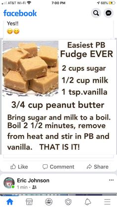 some food that is on top of a plate with words above it and an image of fudge ever