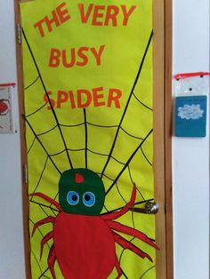 the very busy spider door decoration