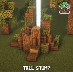 an image of a tree stump in minecraft