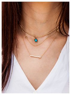 This 14K yellow gold filled round beaded choker necklace is EXTRA special when you add a charm too it!¬†¬† Gold Necklaces With Star Charm And Round Beads, Gold Necklace With Star Charm And Round Beads, Dainty Star Charm Choker Necklace, Dainty Choker Necklace With Star Charm, Turquoise Choker, Turquoise Charm, Detailed Necklace, Turquoise Heart, Pink Stars