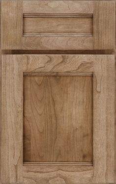 an unfinished cabinet door with wood grained panels on the front and side paneling