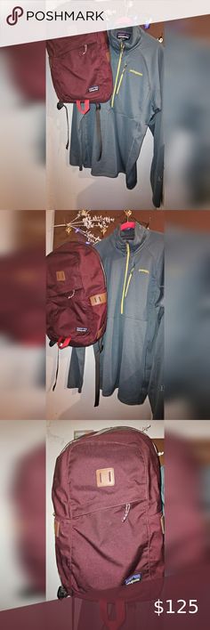 PATAGONIA Men’s waffle Fleece R1 Pullover sz L PLUS PATAGONIA BACKPACK