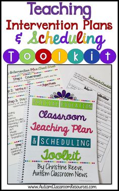 teaching instruction plans and schedules for the classroom to look at with text overlay