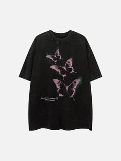 High-quality fabric: Cotton polyester. Clothing details: Butterfly. SIZE GUIDE Butterfly Graphic Tee, Aelfric Eden, Butterfly Graphic, Streetwear Tops, Clothing Details, Graphic Apparel, Streetwear Tshirt, Neutral Fashion, Hijab Style