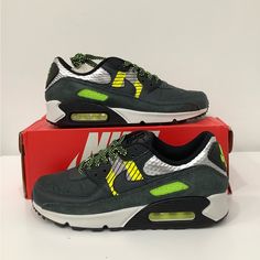 Brand New Nike Air Max 90 3m Pack Cz2975-002 Athletic Running Sneaker Shoes Men Size Nike Reflective Outdoor Sneakers, Nike Outdoor Sneakers With Reflective Details, Nike Gray Sneakers For Outdoor Activities, Athletic Running, New Nike Air, Sneaker Shoes, Nike Air Max 90, Running Sneakers, New Nike