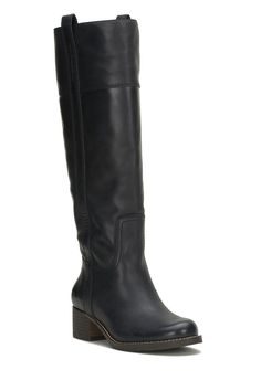 Step into the Hybiscus knee high boot and make a major style statement wherever you go. Featuring a sleek leather construction, this pair has a block heel, rubber sole and pull tabs for easy on-and-off. Wide Calf Riding Boots, Black Knee Boots, Black Riding Boots, Wide Calf Boots, Black Knees, Knee High Leather Boots, Wide Calf, Leather Boot, Calf Boots