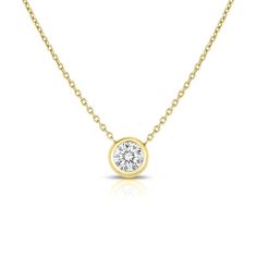 Roberto Coin 18K Yellow Gold Solitaire Necklace Roberto Coin Jewelry, Diamond Heart Pendant Necklace, Yellow Gold Solitaire, Solitaire Necklace, Jewelry Appraisal, Roberto Coin, Circle Diamond, Solitaire Necklaces, Heart Pendant Diamond