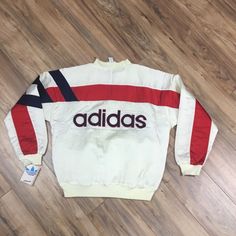 Vintage 80s Deadstock Adidas Bomber Jacket Tagged M Fits L/Xl Condition 9.5/10 Light Yellowing From Storage, Nwt Measurements Pit To Pit 24” Top To Bottom 28” All Items Are Sold As Is And And Are Mostly Pre-Loved Pieces So Expect Some General Wear. I Do My Best To Describe Any Major Defects/Flaws In A Piece; Or Take Pictures Of The Defect. As Well As I Occasionally Miss Flaws And Make Mistakes On Seizing So Please Look At Pictures Or Message Me To Confirm Actual Size. Vintage Outfits 80s Men, Vintage Outfits 80s, 80s Adidas, Men Bodies, 80s Men, Adidas Track Jacket, Style 2023, Sport Jacket, Make Mistakes