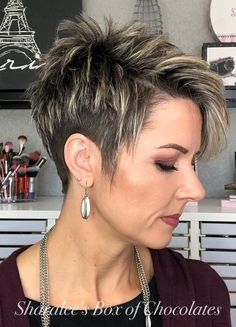 Funky Short Hair, Short Hair Pixie Cuts, Pixie Haircut For Thick Hair