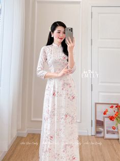 🌻This Set includes 1 long dress 🌻Material: đũi      Stretchy level: 1/10 🌻 The measurement of this ao dai (long dress) is in Vietnamese size (American size tends to be bigger for the same size). Please LOOK AT THE SIZE CHART CAREFULLY BEFORE ORDERING. There might have some chalk writings on the fabric due to making process. These marks can be washed away easily. 🌻🌻No returns or exchanges Buyer can contact seller about any issues with an order. 🌸 Follow us Facebook/aodaiemily www.aodaiemily Chalk Writing, Mini Flowers, Dress Material, Dress Clothes For Women, Fort Worth, Dress Materials, Chalk, Long Dress, Fort