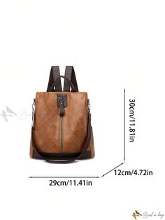 Bird in Bag - Soft Leather Backpack for Everyday Use and Versatility Rectangular Leather Backpack With Anti-theft Pocket For Daily Use, Brown Anti-theft Bag For Everyday Use, Everyday Brown Anti-theft Bag, Brown Rectangular Anti-theft Bag, Rectangular Anti-theft Backpack For Daily Use, Brown Backpack With Anti-theft Pocket For On-the-go, Brown Backpack With Anti-theft Pocket For Daily Use, Brown School Bag With Anti-theft Pocket, Soft Leather Backpack