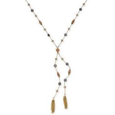 Tipped With Fashionable Chain Tassels, This Cute Lariat Necklace By I.N.C. International Concepts Is Wonderfully Accented With An Assortment Of Beads And Crystals. Tipped With Fashionable Chain Tassels, This Cute Lariat Necklace By I.N.C. International Concepts Is Wonderfully Accented With An Assortment Of Beads And Crystals. Set In Gold-Tone Mixed Metal Approx. Length: 28 + 3 Extender; Approx. Drop: 9 Lobster Clasp Closure Created For Macys Photo May Have Been Enlarged And/Or Enhanced. Elegant Long Necklace With Colorful Beads, Adjustable Lariat Necklace With Tassels, Adjustable Gold Lariat Necklace With Dangling Beads, Elegant Multicolor Lariat Beaded Necklaces, Elegant Multicolor Beaded Chain Long Necklace, Elegant Multicolor Lariat Beaded Necklace, Elegant Beaded Necklace With Tassels, Adjustable Lariat Tassel Necklace, Beaded Lariat Tassel Necklace