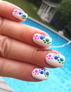 footprints Dots Nail Art, Paw Print Nails, Nail Art Dotting Tool, Nail Art Halloween, Dotting Tool, Diy Nail Designs, Halloween Nail Art