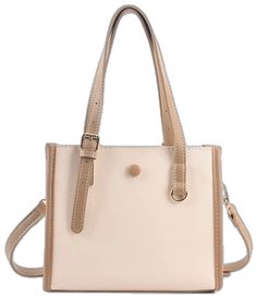 Trendy Beige Box Shoulder Bag, Trendy Beige Box Bag With Detachable Handle, Trendy Cream Shoulder Box Bag, Cream Square Shoulder Bag For Office, Beige Baguette Bag With Single Shoulder Strap For Shopping, Trendy Beige Large Capacity Box Bag, Versatile Beige Square Shoulder Bag, Trendy Square Beige Shoulder Bag, Trendy Beige Rectangular Shoulder Bag