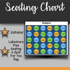 the seating chart for an event with stars and circles on it, along with text that reads seating chart