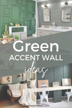 green accent wall ideas for the bathroom