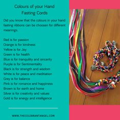 colorful bracelets with text describing how to use them