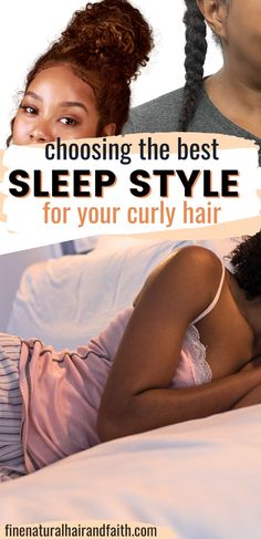 styling curly hair overnight Protective Sleep Hairstyles Curls, How To Sleep With Short Curly Hair, Easy Overnight Hairstyles, Bedtime Hairstyles Sleep, Curly Hair At Night, Sleep Optimization, Black Hair Protective Styles, Hair At Night