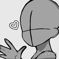 an image of a cartoon character holding his hand out to the side with a heart on it