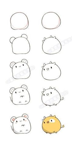 how to draw cartoon animals step by step