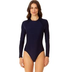 Our Coppersuit Long Sleeve One Piece swimsuit is the ultimate sleek rashguard for all your active days in the water. Our long sleeved rash guard provides extra coverage and UPF 50+ protection from the sun, while providing full range of motion. This stylish swimsuit is also designed with copper-infused fabric for antibacterial and odor-control properties to keep you feeling fresh all day long. An open-back tie detail and removable cups provide adjustable support and style. Hit the beach with this 2023 Swim, Long Sleeve Upf 50+ Sports Swimwear, Beachwear Rash Guard With Upf 50+ Long Sleeve, Upf 50+ Long Sleeve Rash Guard For Pool, Stretch Moisture-wicking Long Sleeve Rash Guard, Long Sleeve Moisture-wicking Rash Guard For Surfing, New 2023, Standard Dress, Range Of Motion